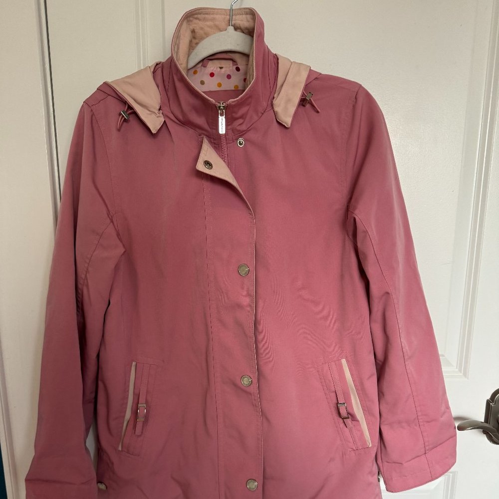Pink Weathertamer Raincoat with Hood